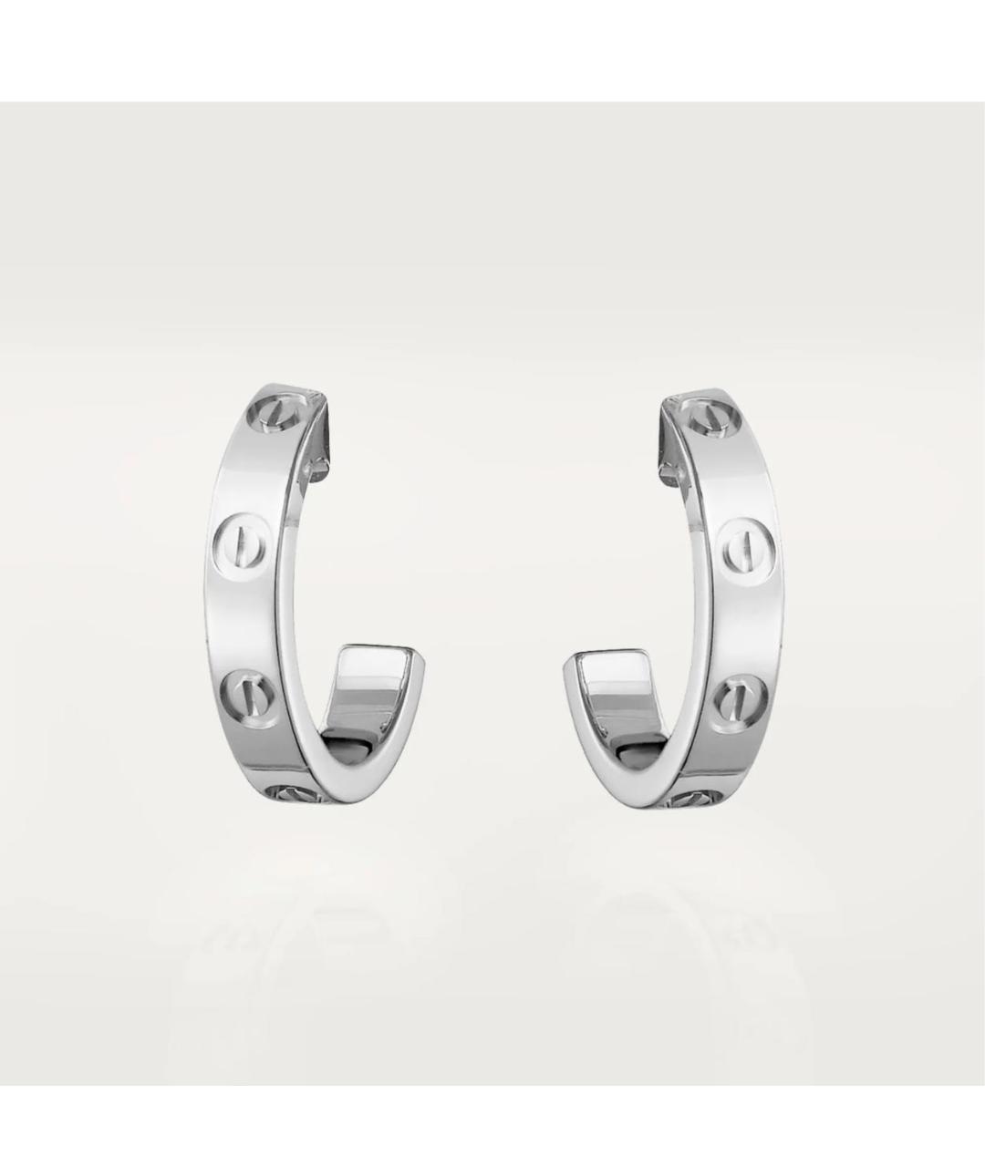 CARTIER Белые серьги из белого золота, фото 7