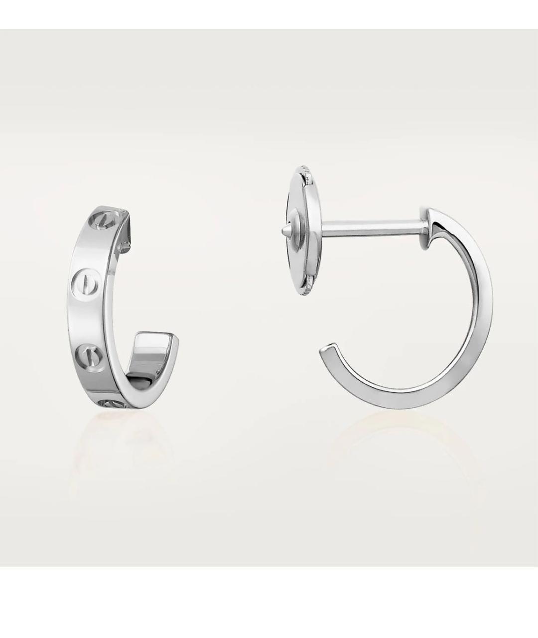CARTIER Белые серьги из белого золота, фото 2