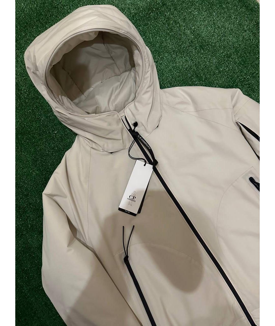 CP COMPANY Бежевая полиамидовая куртка, фото 3