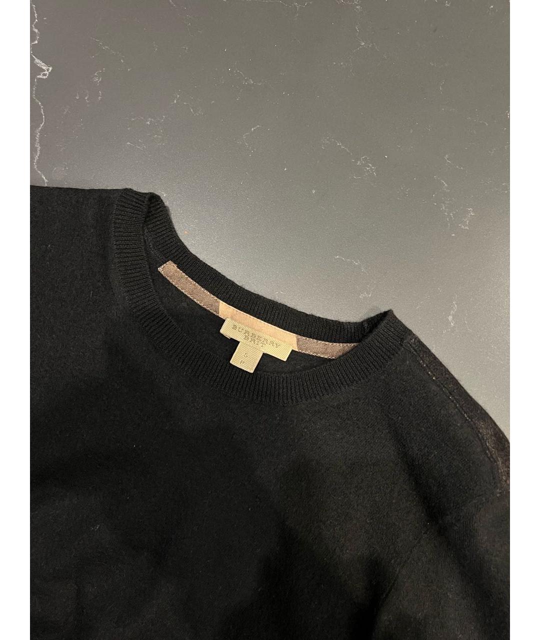 BURBERRY Черный кашемировый джемпер / свитер, фото 3