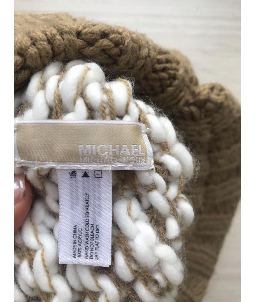 MICHAEL MICHAEL KORS Бежевая кепка, фото 3