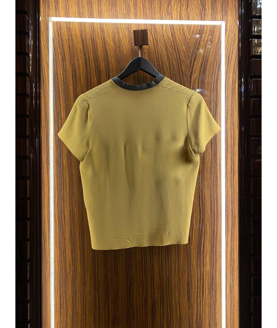 CELINE Бежевая шелковая блузы, фото 2