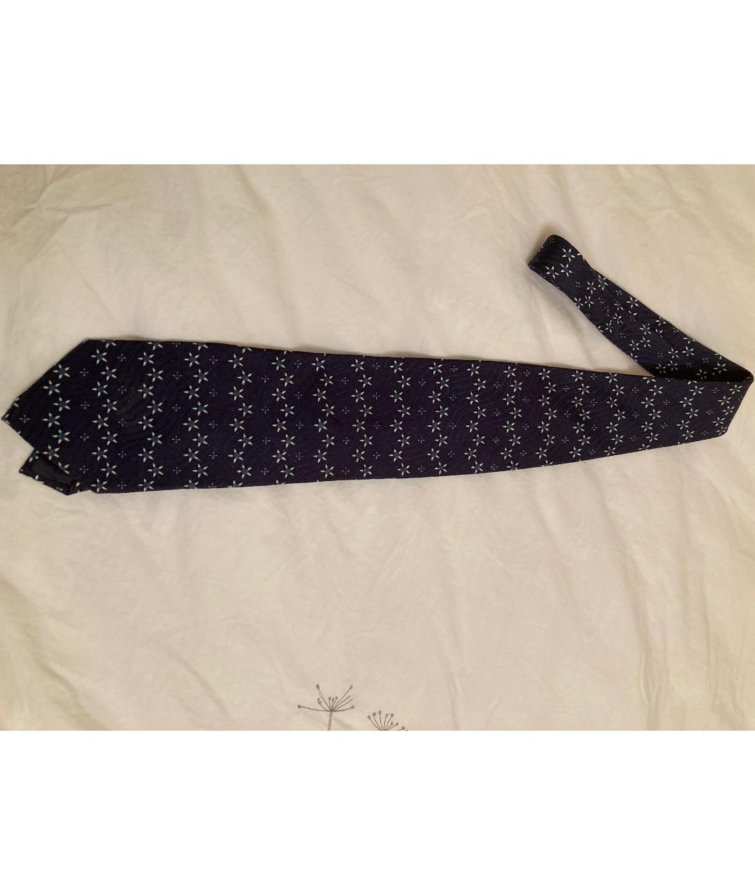 GIORGIO ARMANI Синий шелковый галстук, фото 6