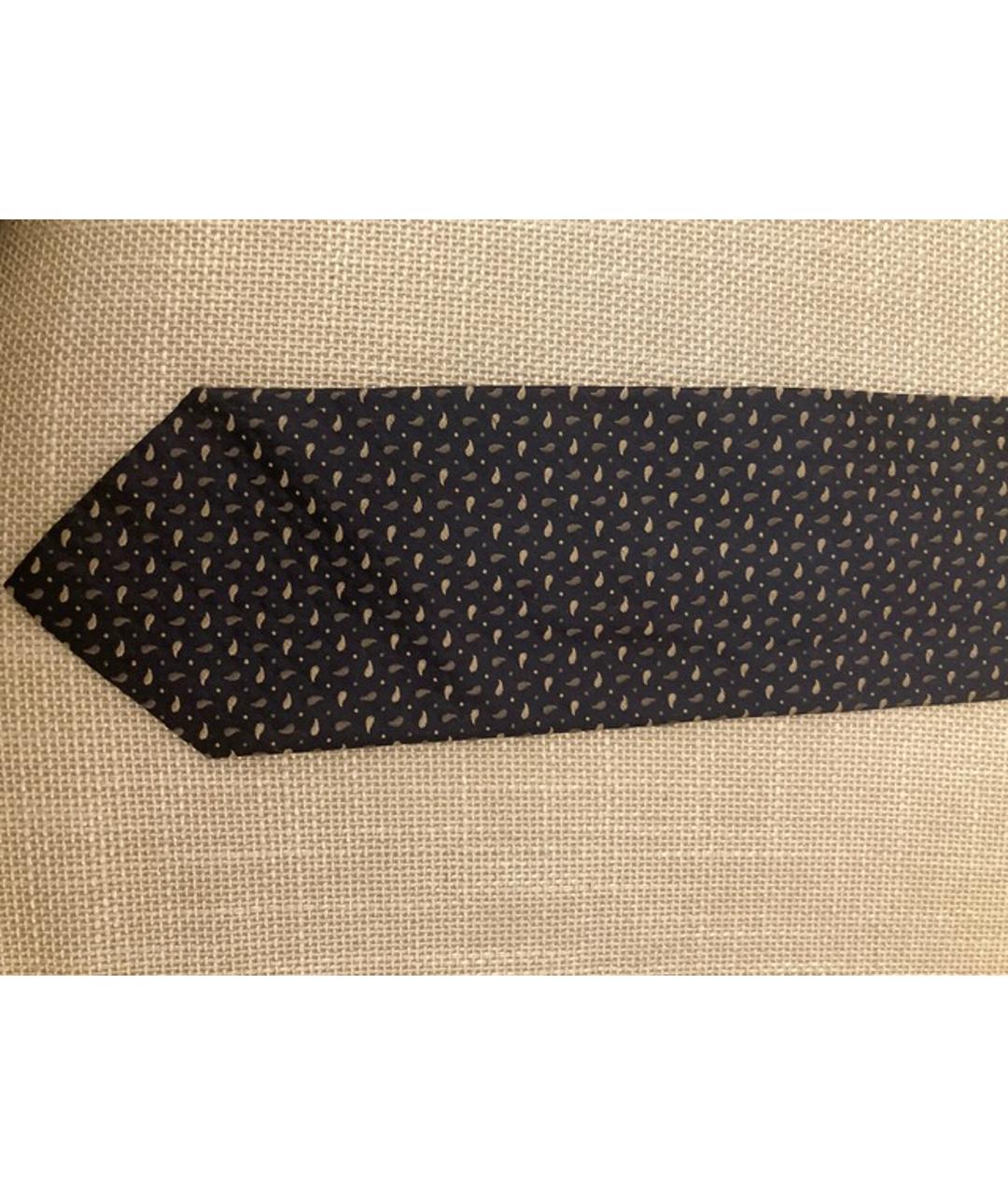 ARMANI COLLEZIONI Синий шелковый галстук, фото 3