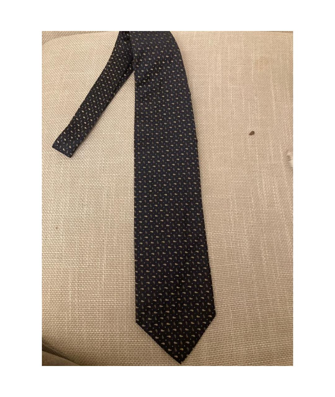 ARMANI COLLEZIONI Синий шелковый галстук, фото 5