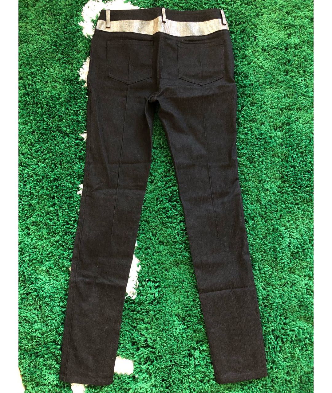 VERSACE Черные хлопко-полиэстеровые джинсы слим, фото 2