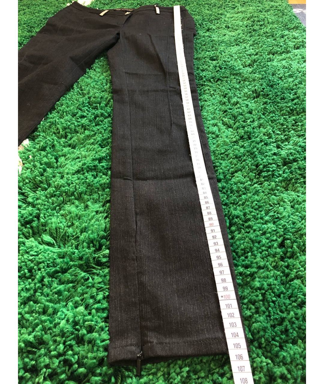 VERSACE Черные хлопко-полиэстеровые джинсы слим, фото 8