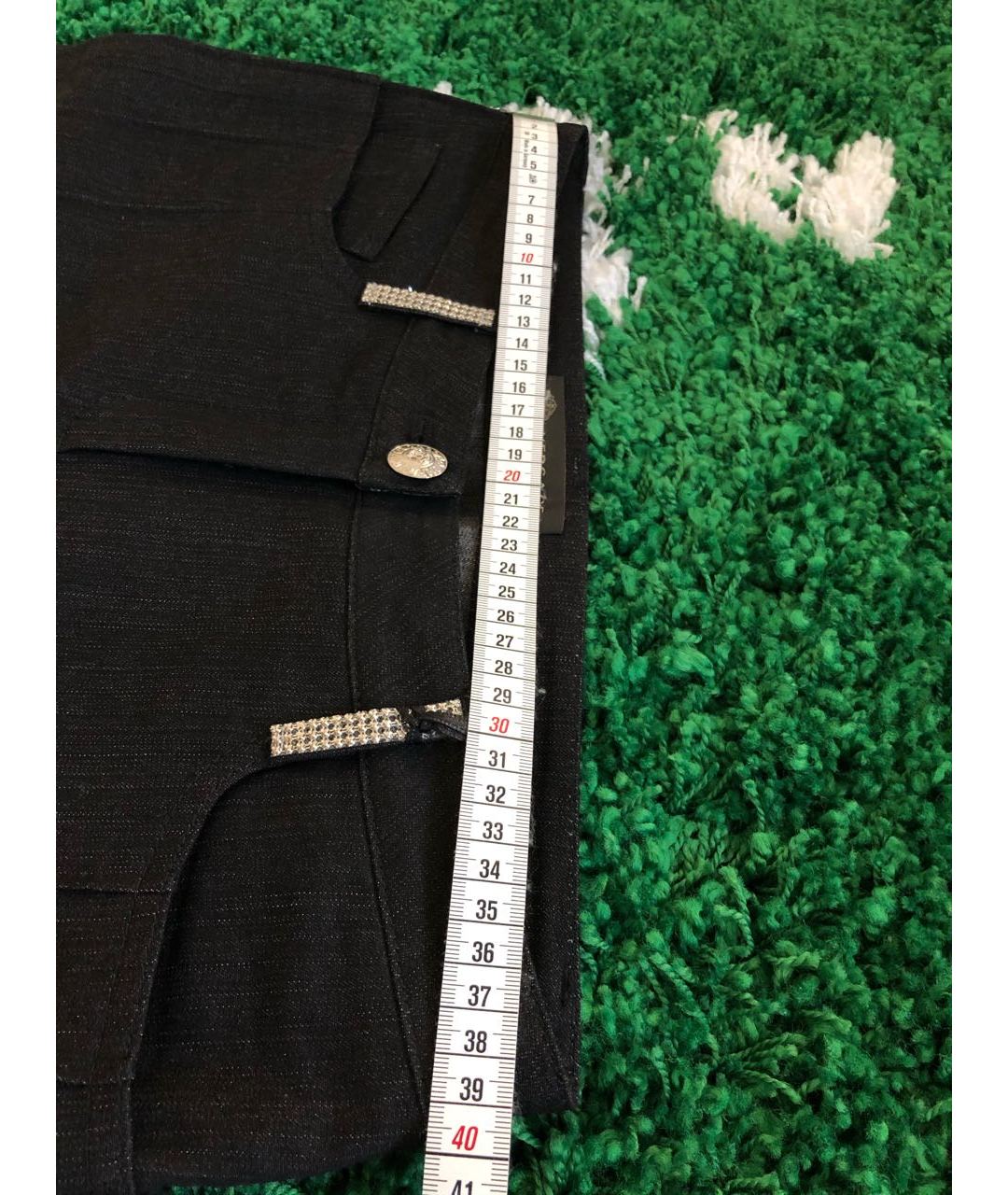 VERSACE Черные хлопко-полиэстеровые джинсы слим, фото 7