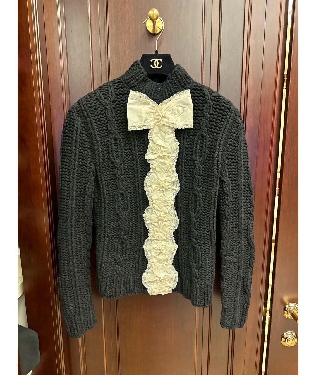 CHANEL Черный кашемировый джемпер / свитер, фото 6