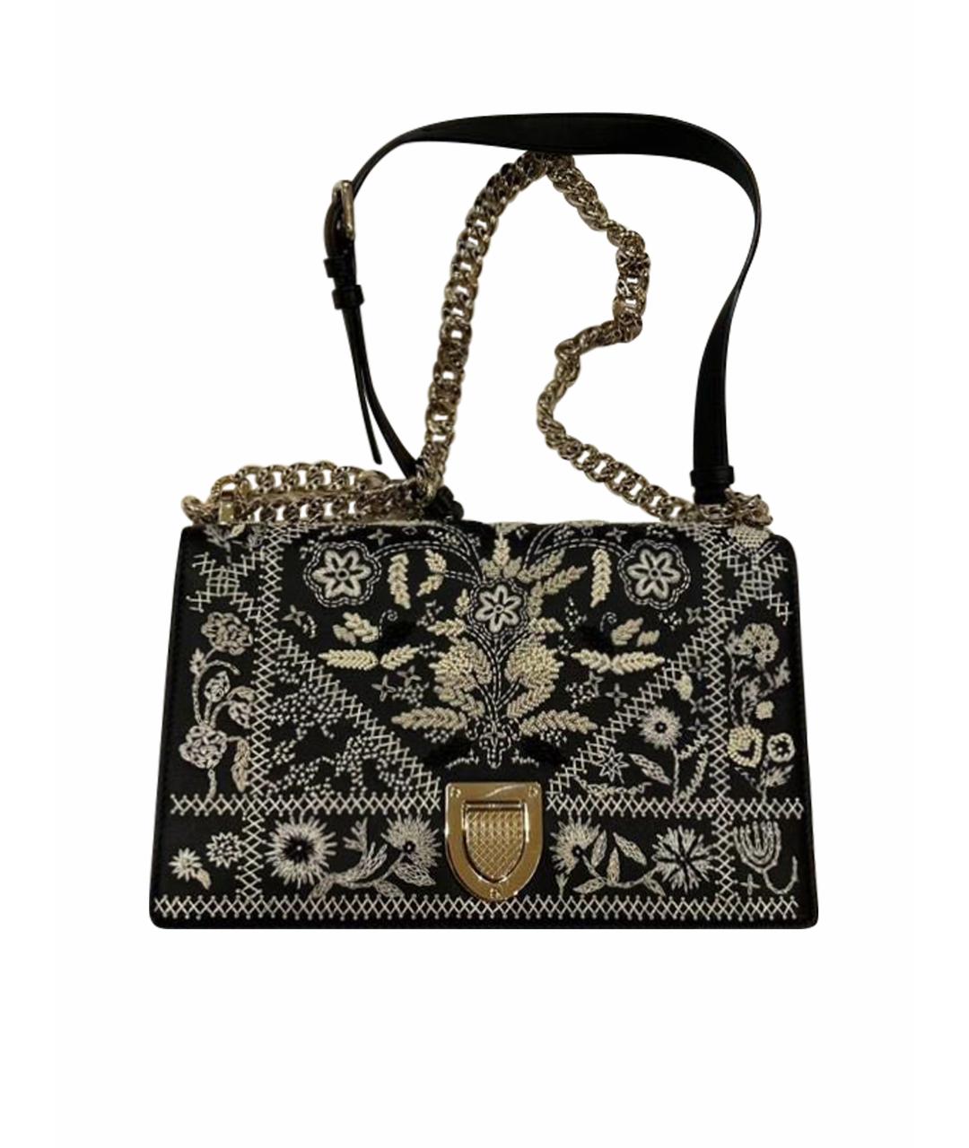 CHRISTIAN DIOR Черная кожаная сумка с короткими ручками, фото 1