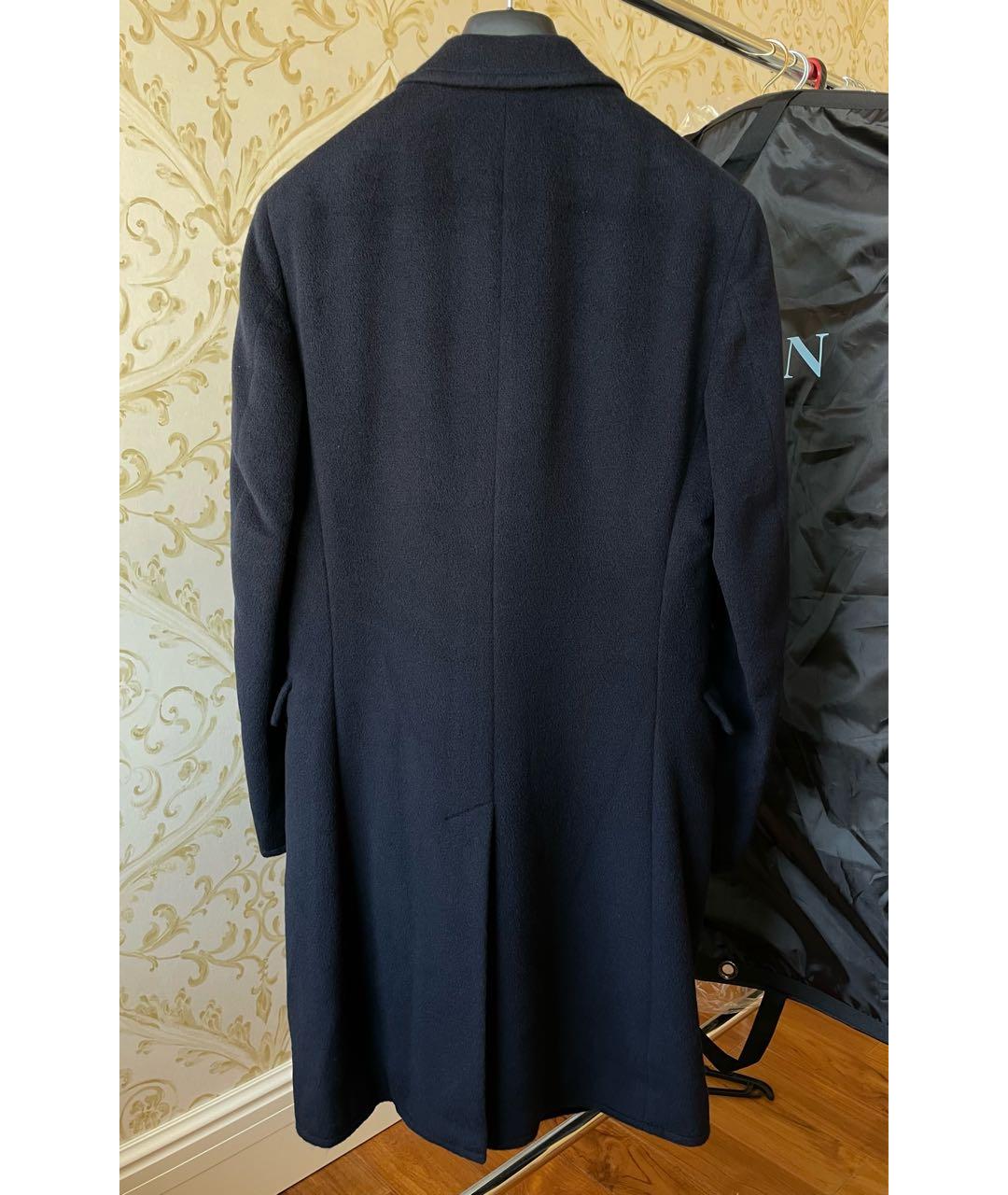 HERMES Темно-синее кашемировое пальто, фото 2