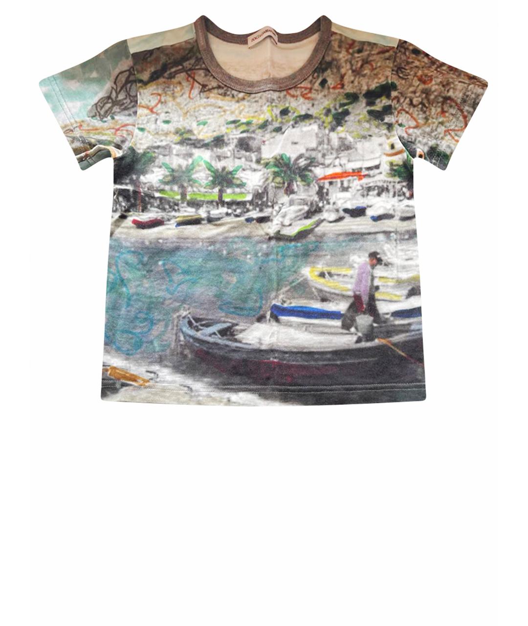 DOLCE&GABBANA Мульти хлопковая детская футболка, фото 1