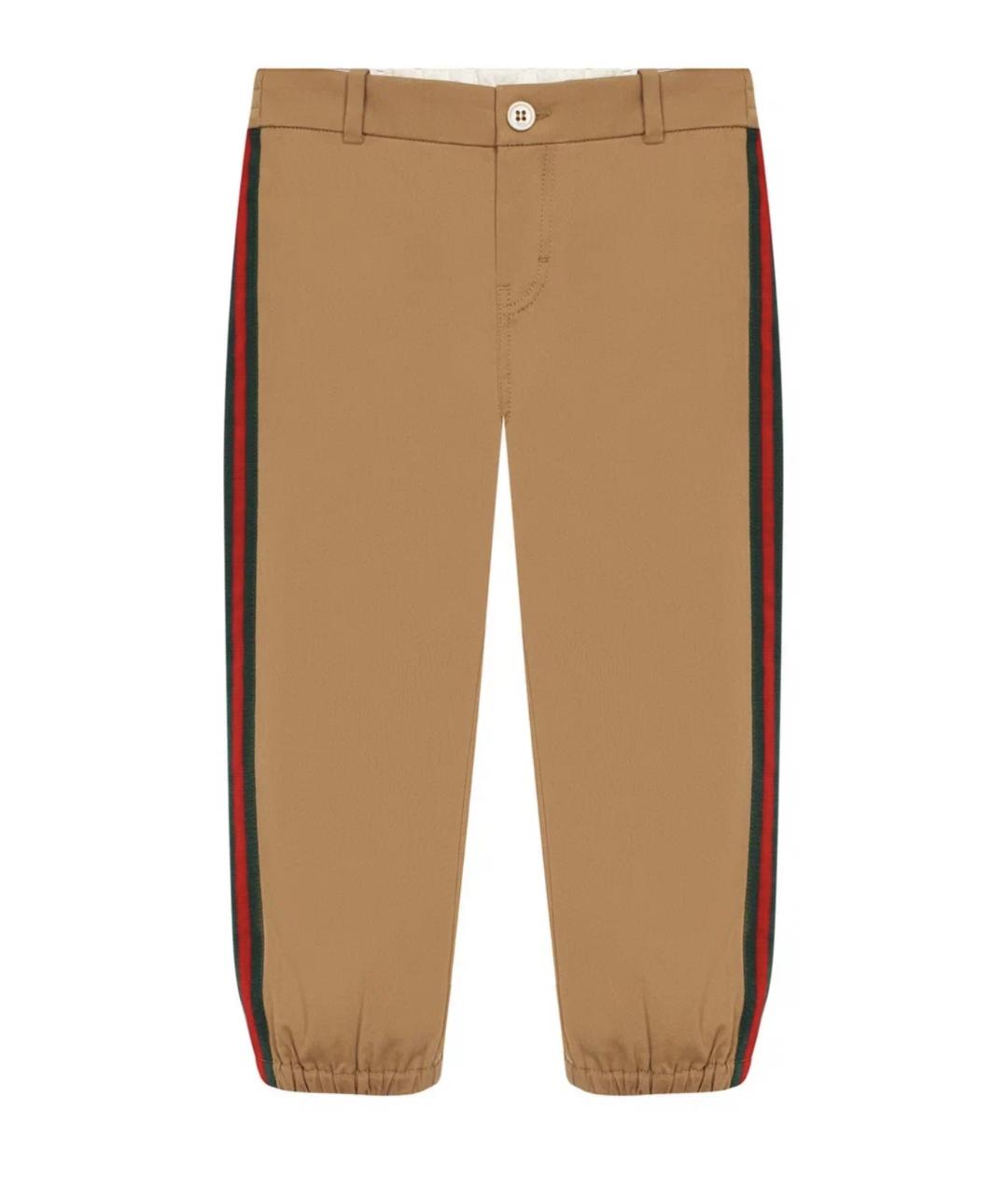 GUCCI Бежевые хлопковые брюки и шорты, фото 1