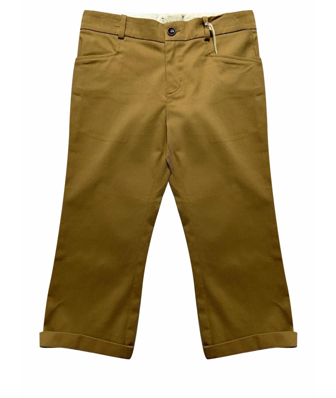 GUCCI Бежевые хлопковые брюки и шорты, фото 1
