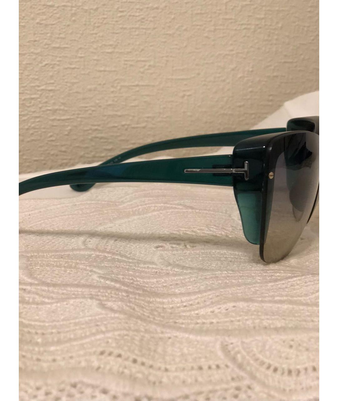 TOM FORD Зеленые пластиковые солнцезащитные очки, фото 2