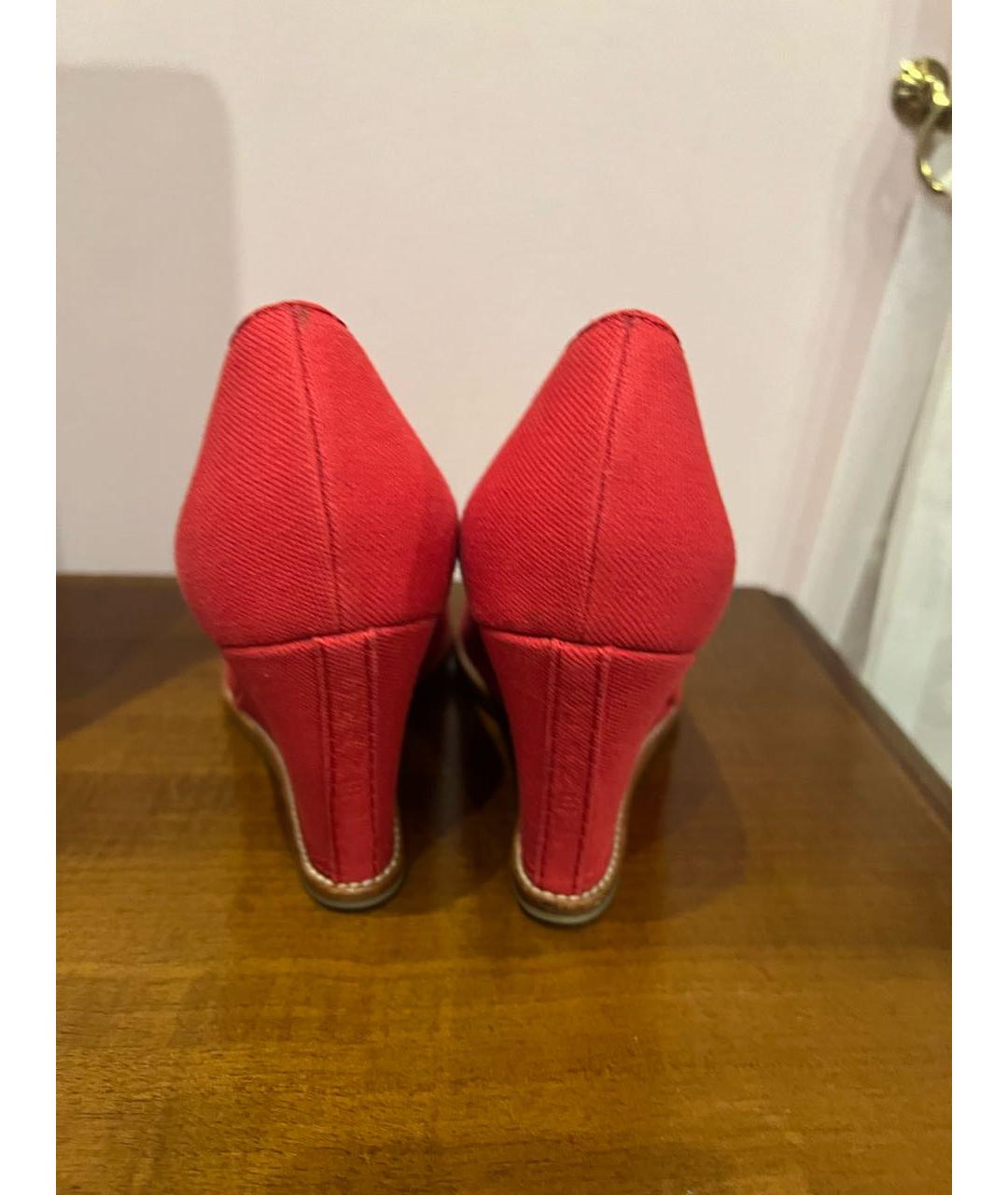 CHANEL PRE-OWNED Красные туфли, фото 4