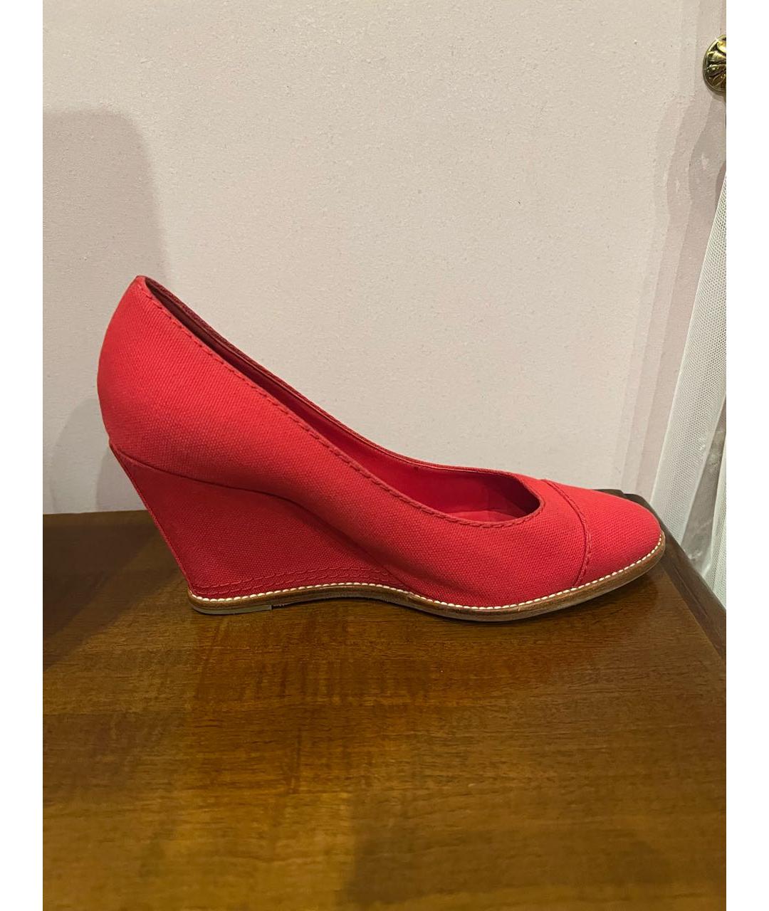 CHANEL PRE-OWNED Красные туфли, фото 5