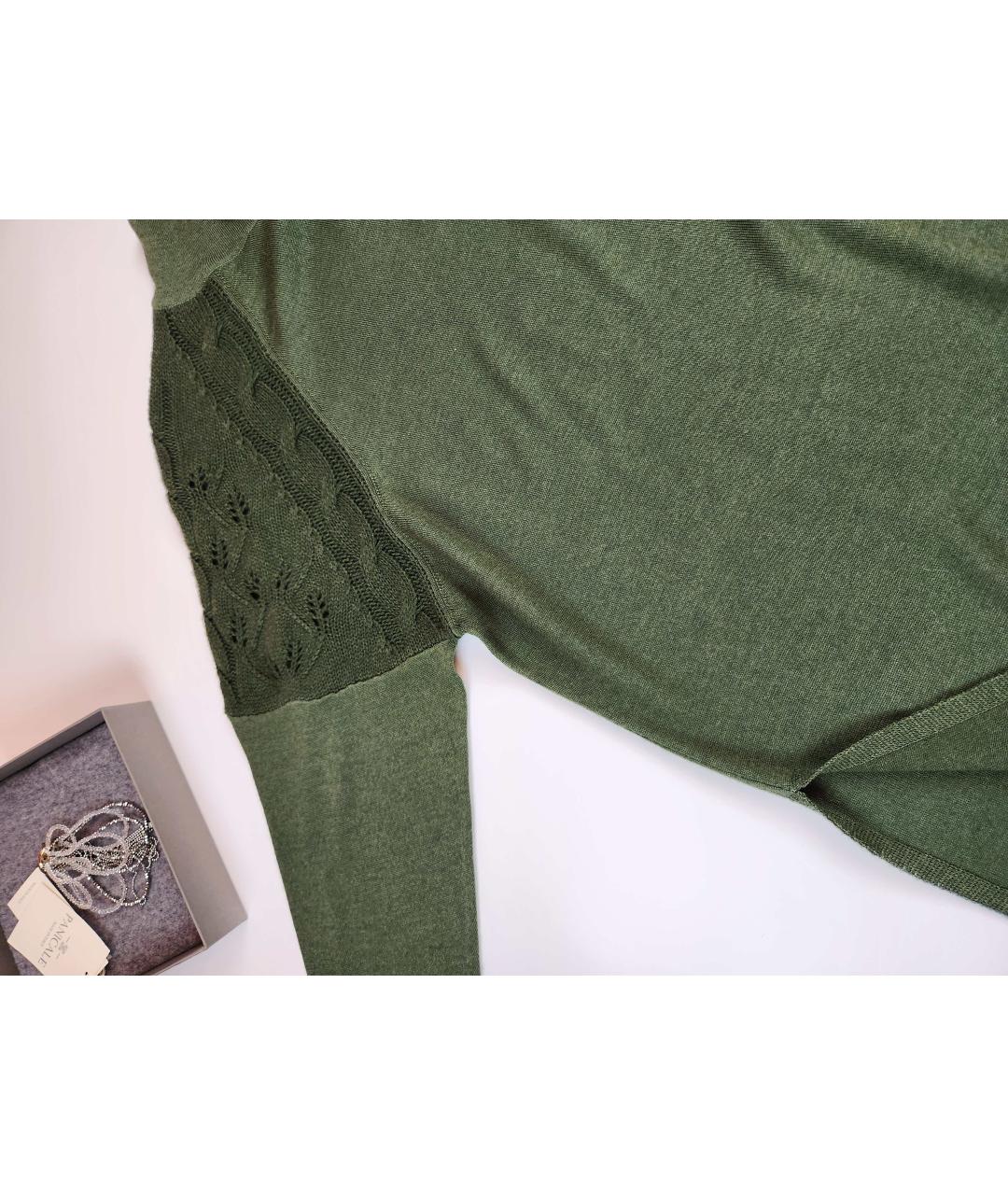 PANICALE Зеленый шерстяной джемпер / свитер, фото 2