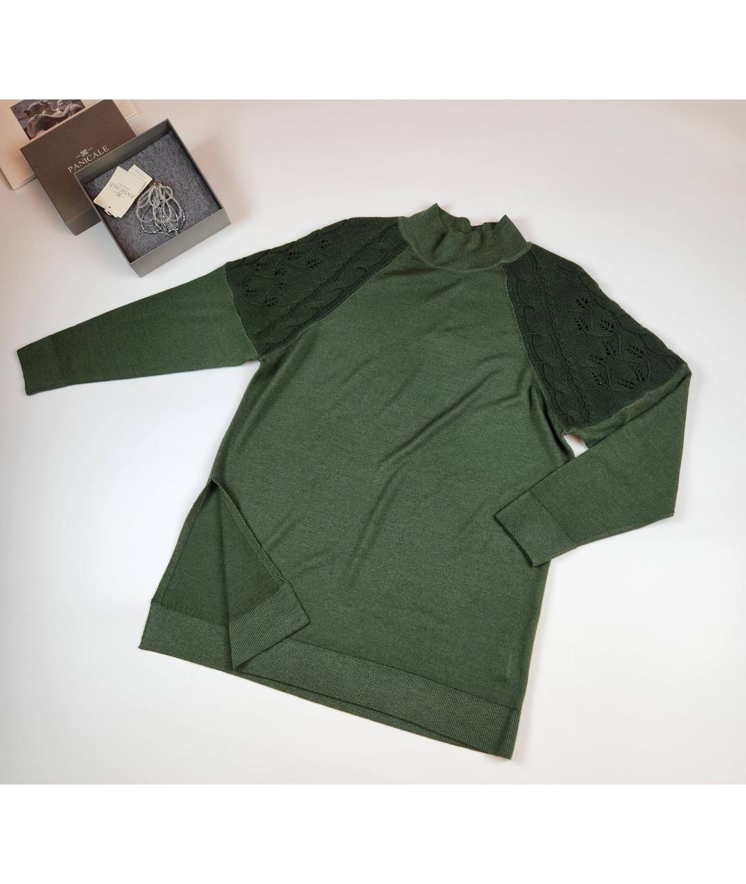PANICALE Зеленый шерстяной джемпер / свитер, фото 4