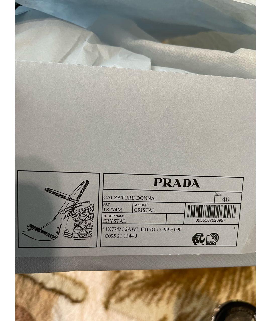 PRADA Черные босоножки, фото 5