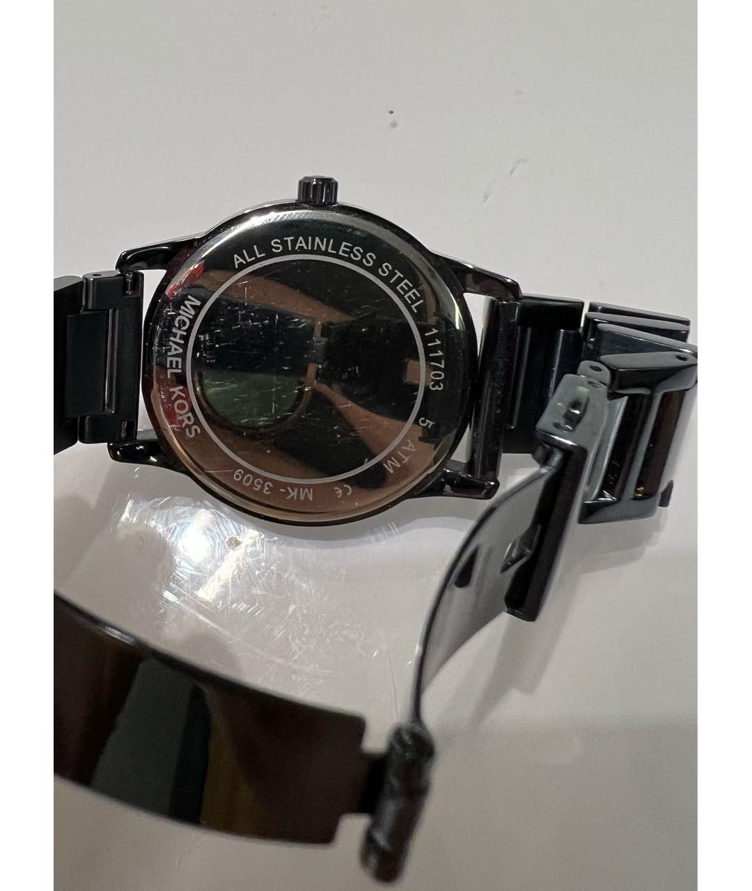 MICHAEL KORS Антрацитовые металлические часы, фото 2