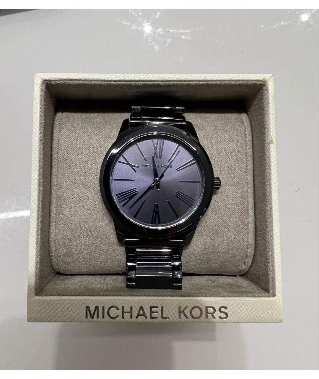 MICHAEL KORS Антрацитовые металлические часы, фото 6