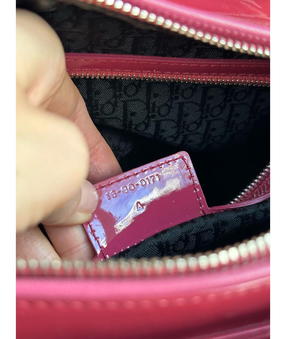 CHRISTIAN DIOR PRE-OWNED Розовая сумка тоут из лакированной кожи, фото 6
