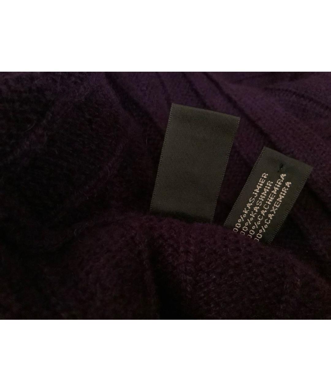 RALPH LAUREN Фиолетовый кашемировый джемпер / свитер, фото 6