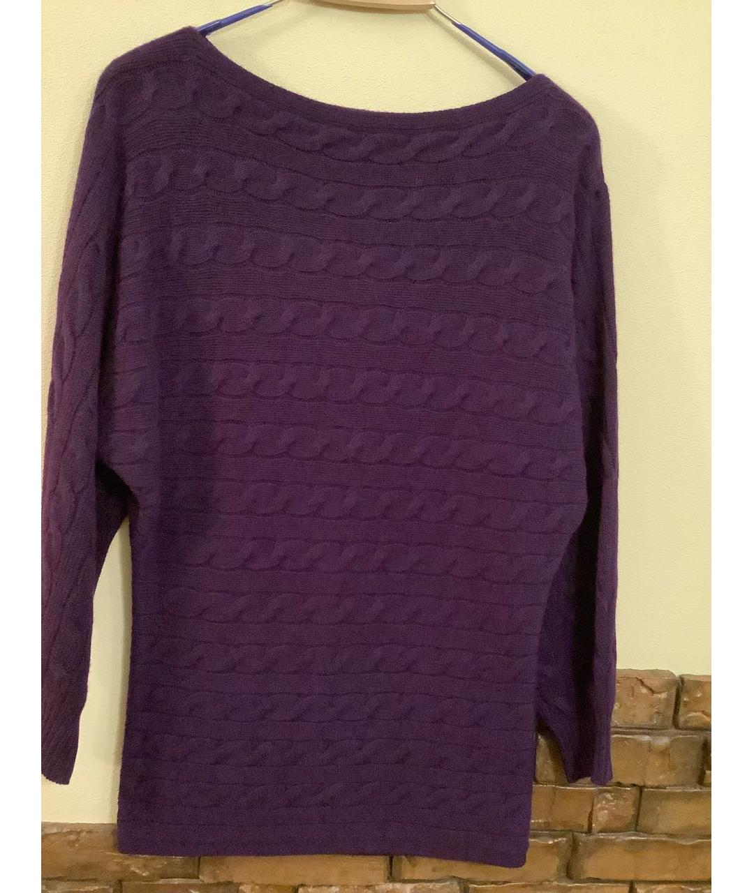 RALPH LAUREN Фиолетовый кашемировый джемпер / свитер, фото 7