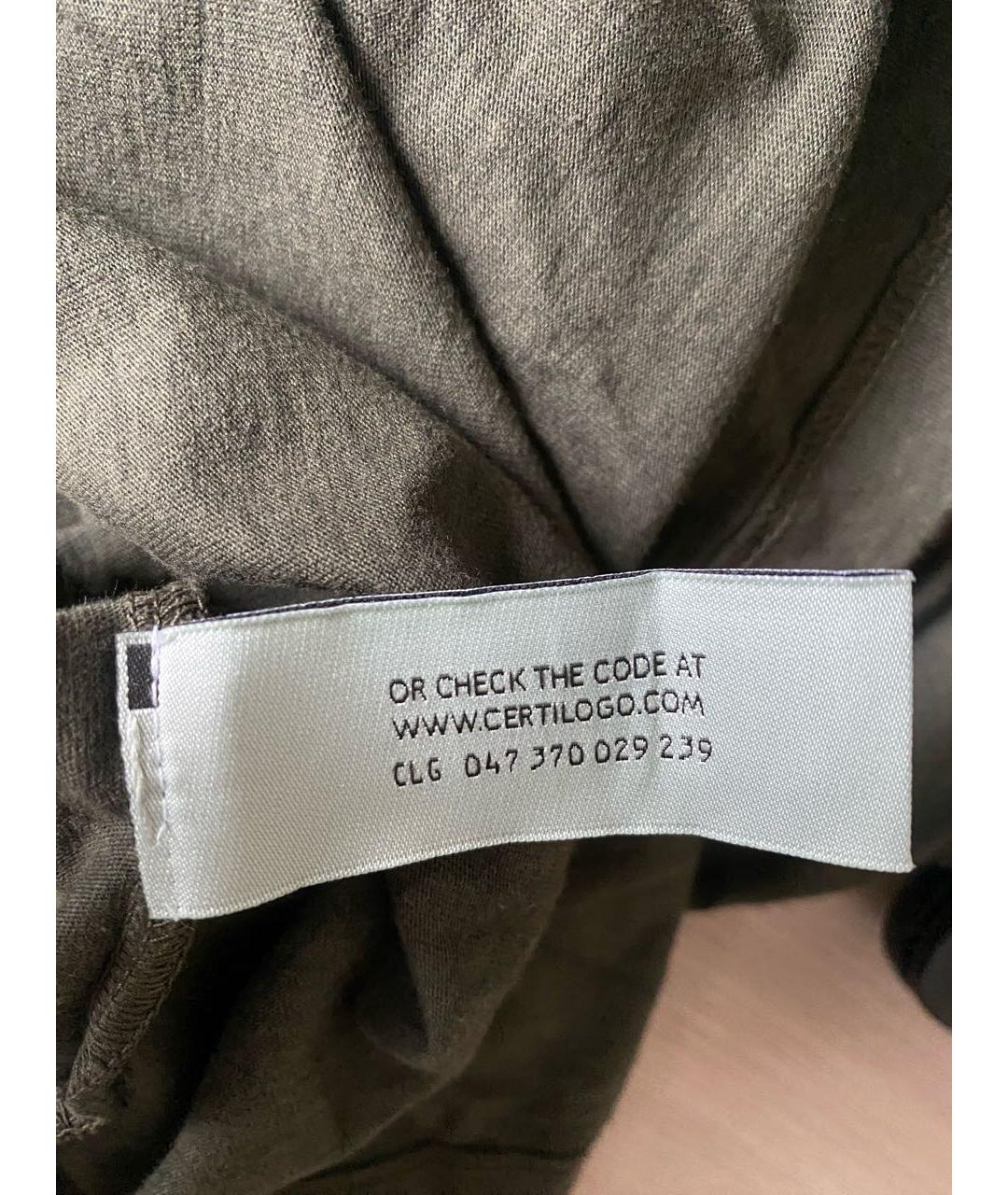 OFF-WHITE Хаки хлопковая футболка, фото 6