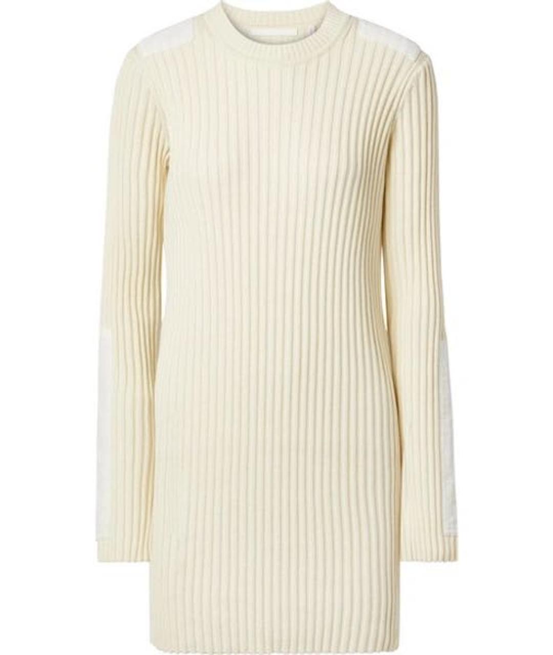 HELMUT LANG Бежевое хлопковое повседневное платье, фото 1