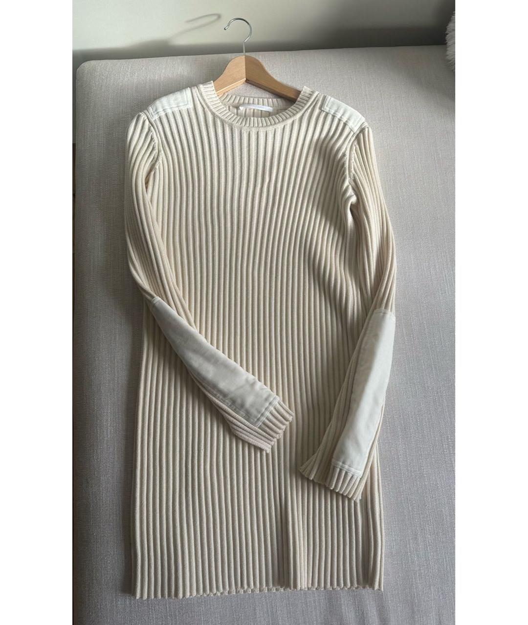 HELMUT LANG Бежевое хлопковое повседневное платье, фото 2