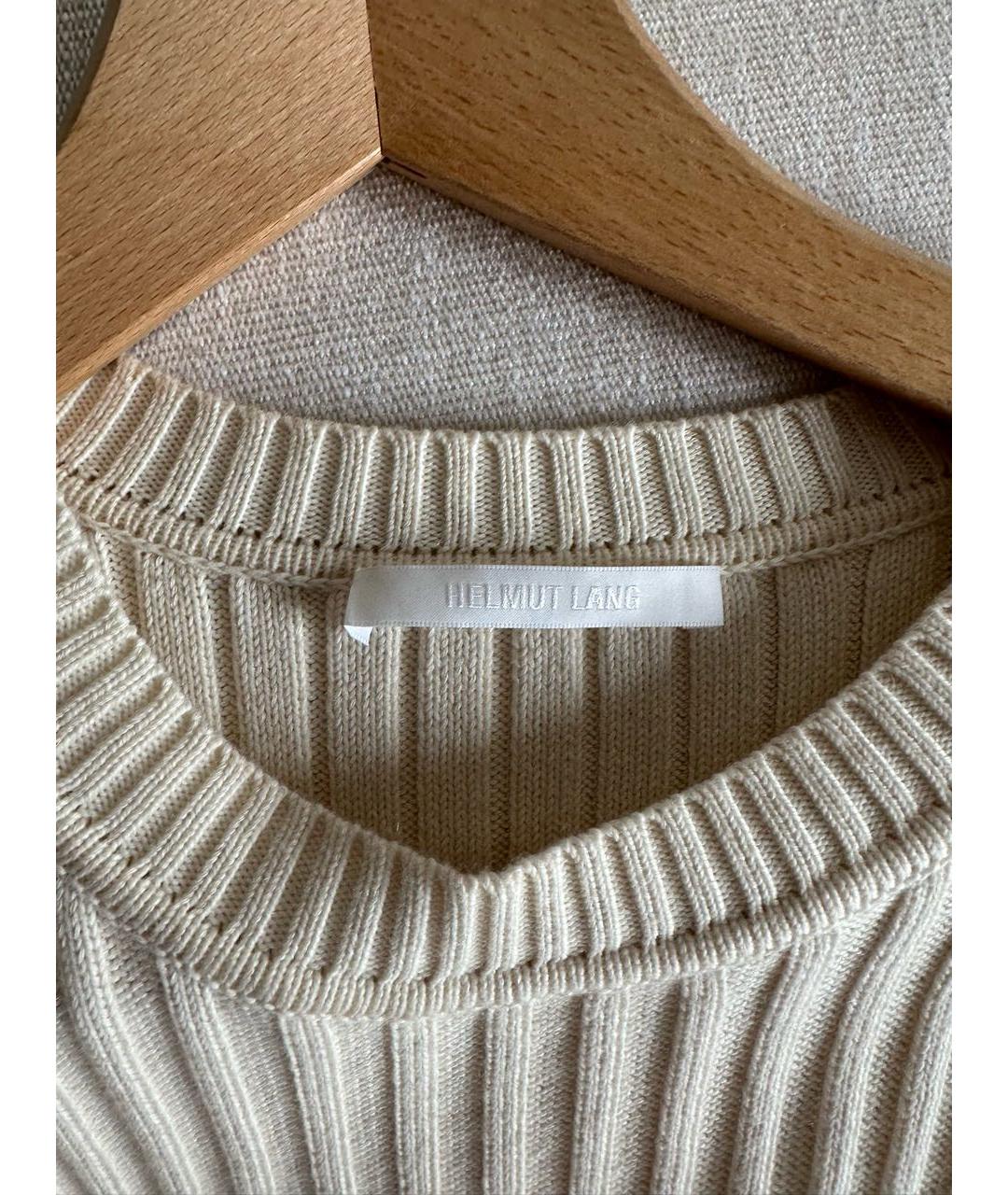 HELMUT LANG Бежевое хлопковое повседневное платье, фото 3