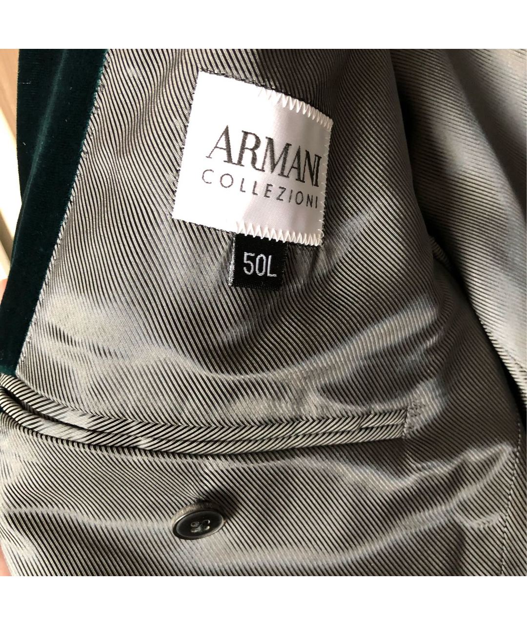 ARMANI COLLEZIONI Бирюзовый бархатный пиджак, фото 4