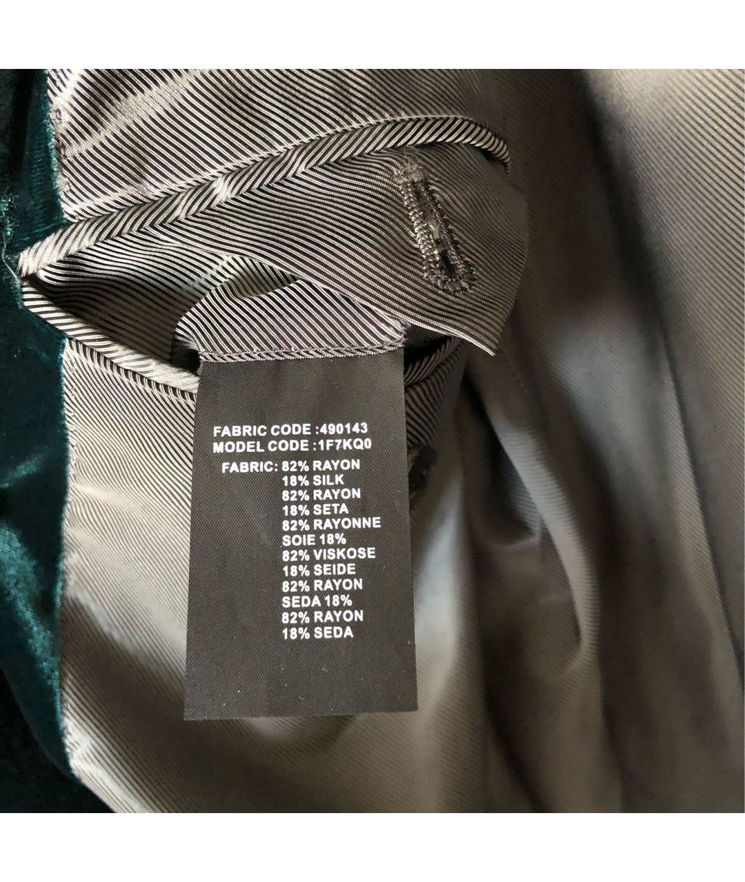 ARMANI COLLEZIONI Бирюзовый бархатный пиджак, фото 3