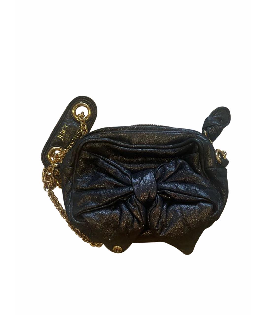 JUICY COUTURE Черная кожаная сумка через плечо, фото 1