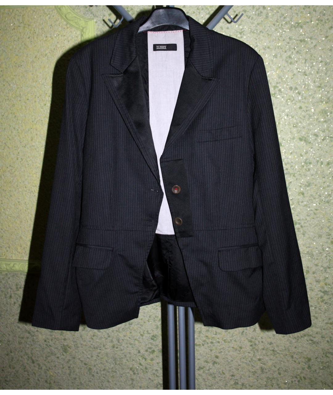 CLOSED Черный шерстяной жакет/пиджак, фото 3