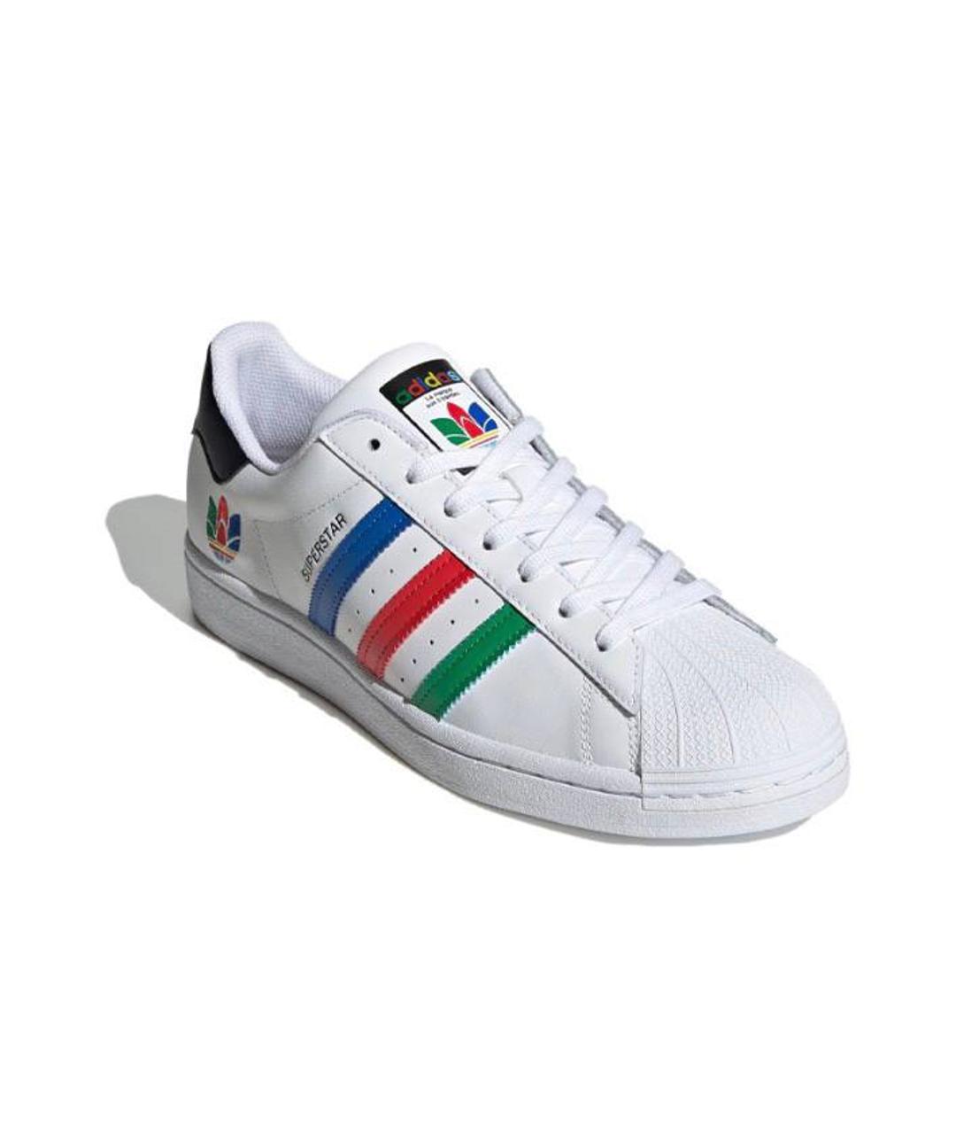 ADIDAS Белые кожаные низкие кроссовки / кеды, фото 2