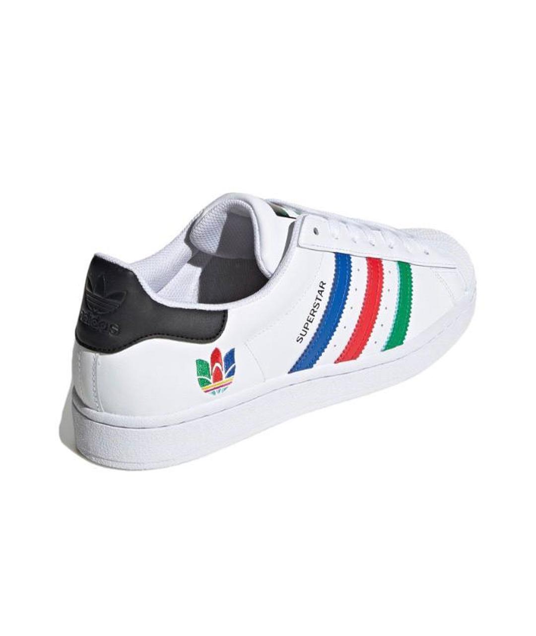 ADIDAS Белые кожаные низкие кроссовки / кеды, фото 4