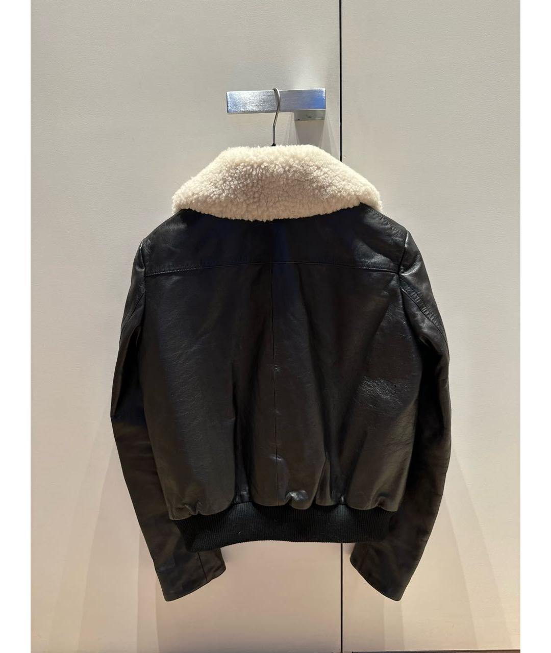 BALENCIAGA Черная кожаная куртка, фото 2