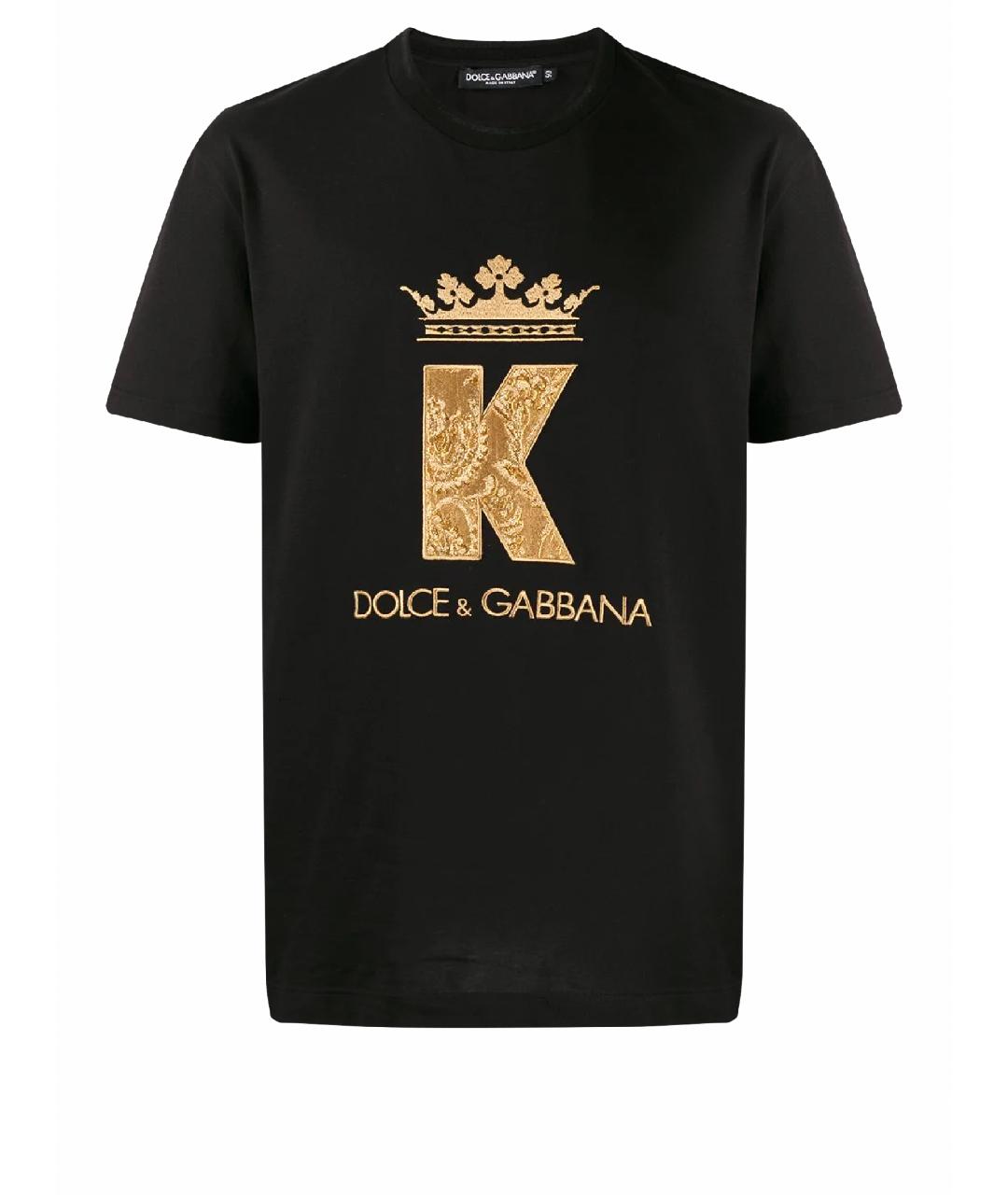 DOLCE&GABBANA Черная хлопковая футболка, фото 1