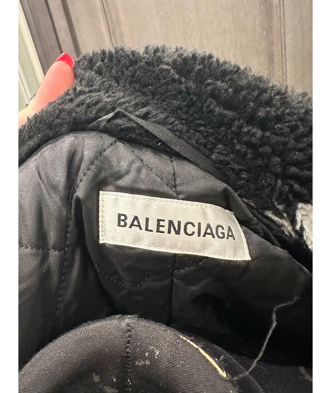 BALENCIAGA Черная синтетическая шуба, фото 3