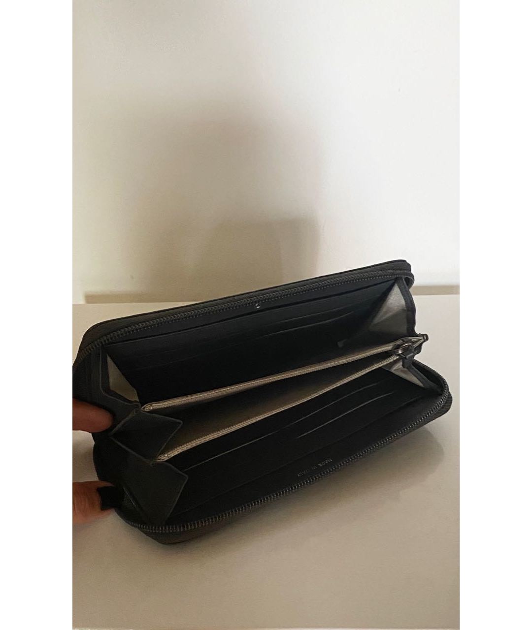 CHANEL PRE-OWNED Серый кожаный кошелек, фото 4