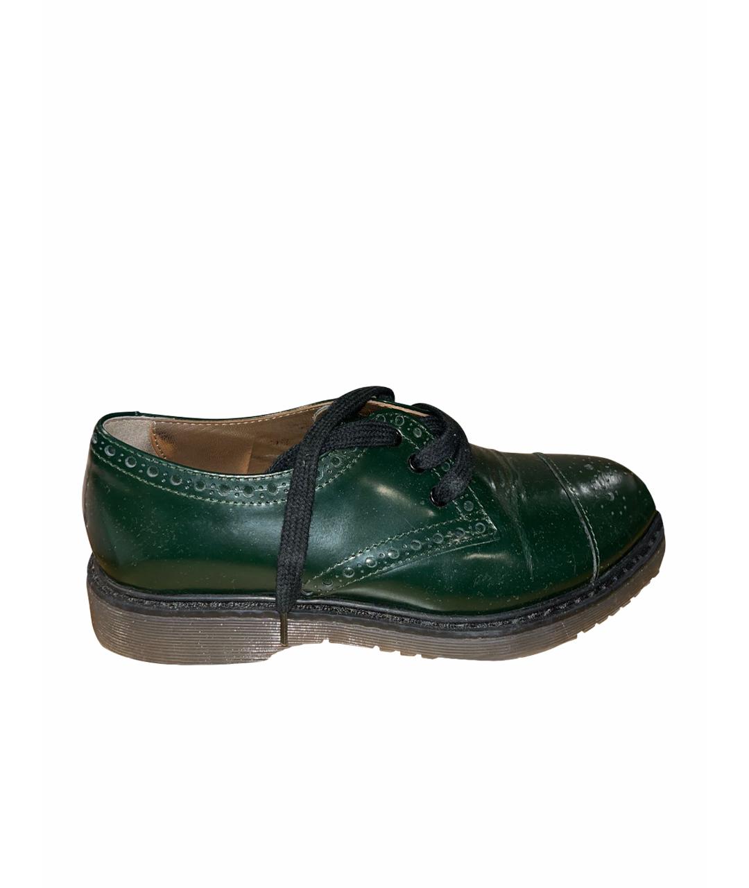 MARNI Зеленые кожаные ботинки, фото 1