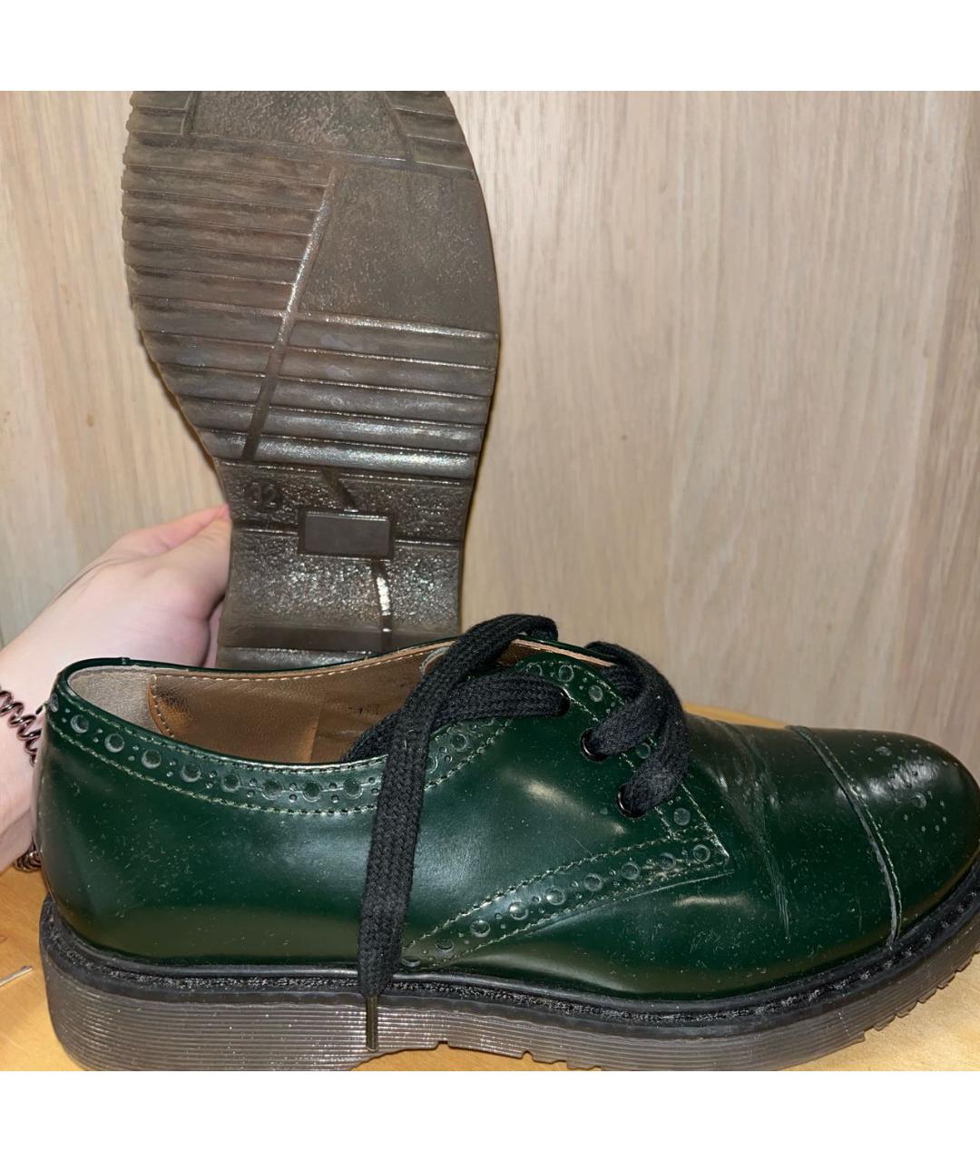 MARNI Зеленые кожаные ботинки, фото 3