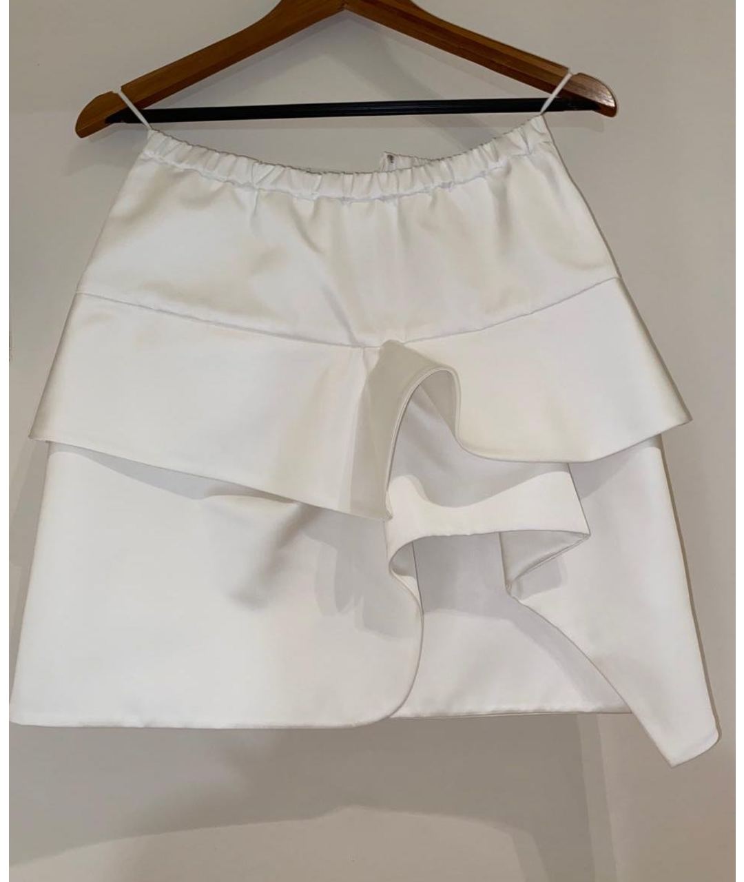 NO. 21 Белая полиэстеровая юбка мини, фото 5