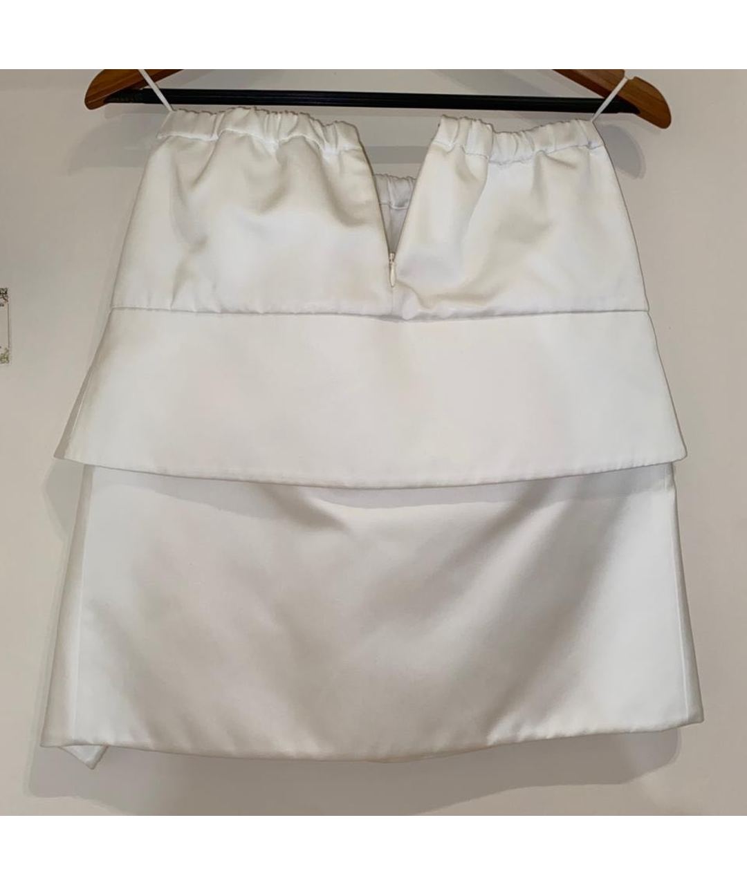 NO. 21 Белая полиэстеровая юбка мини, фото 2