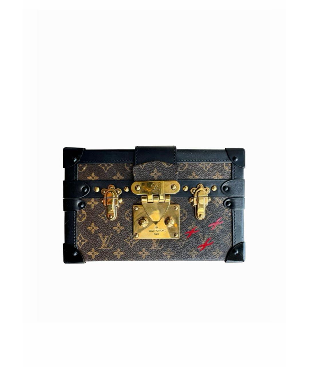 LOUIS VUITTON Коричневая кожаная сумка через плечо, фото 7