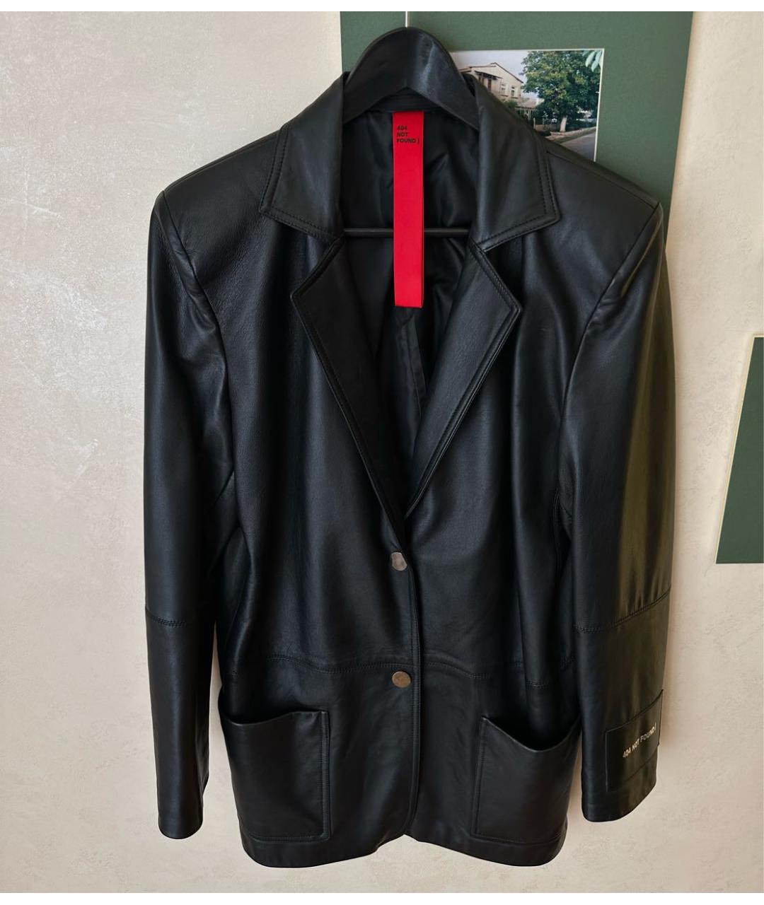 404NOTFOUND Черный кожаный жакет/пиджак, фото 7