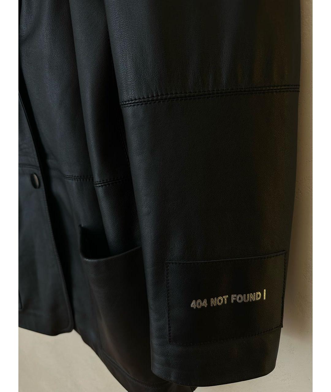 404NOTFOUND Черный кожаный жакет/пиджак, фото 3